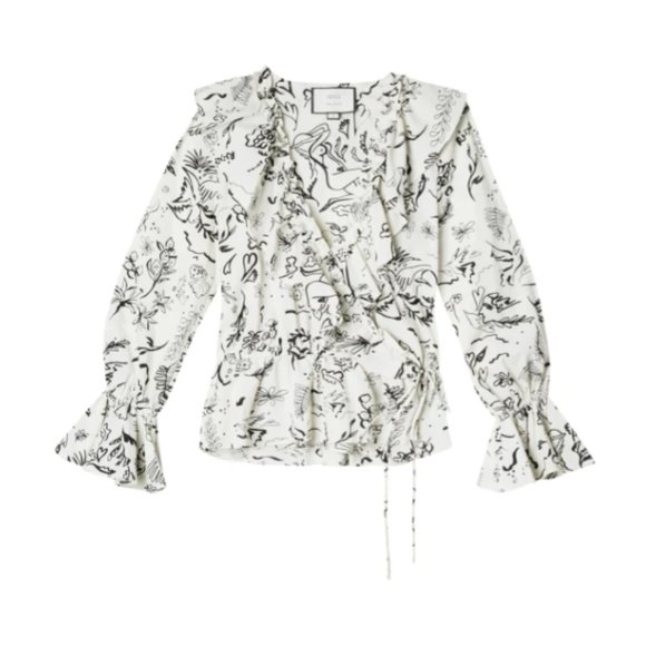 Rixo Laura Jackson Roisin Wrap Top - Picture 4 of 8